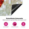 Aardbei - Rood - Mozaïek - Fruit Inductie beschermer vinyl 3mm klein -zzzzzzz-lf-onderkant