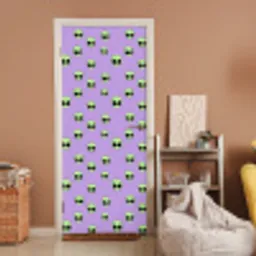 Alien - Retro - Lila deurposter klein 289 -sfeer1