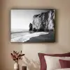 Strand - Klif - Golven - Voetstappen Textielframe - compleet frame klein -sfeer1