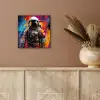 Astronaut - Graffiti - Zwart - Kleuren aluminium wit klein -sfeer4