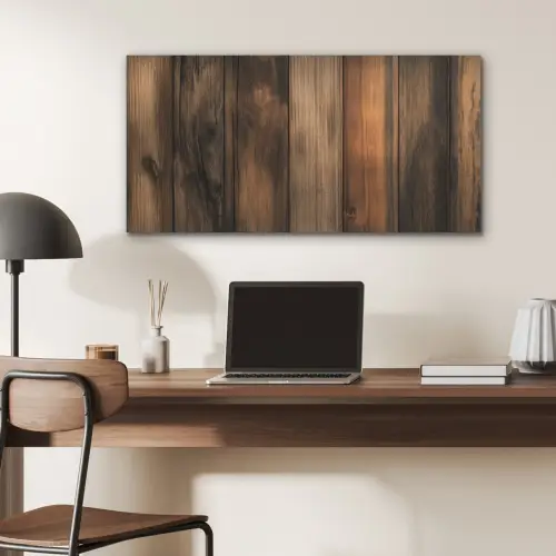 Hout - Rustiek - Donkere Planken PET vilt middel -sfeer5