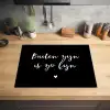 Quotes - Tuin - Buiten zijn is zo fijn - Tekst Inductie beschermer vinyl 3mm klein -sfeer5