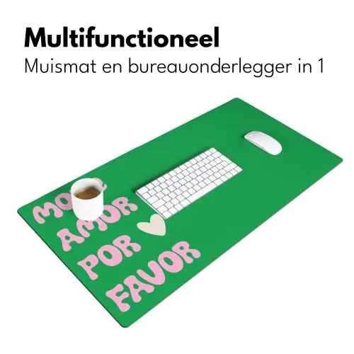 Amor - Valentijn - Groen - Tekst Muismat XXL klein -sfeer4