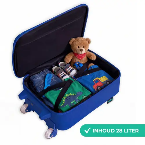Dino - Zonnebril - Blauw Kinderkoffer - Blauw klein -binnenkant_NL