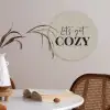 Beige - Winter - Quote - Cozy Akoestische PET Vilt - Rond klein -sfeer3