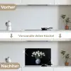 Wit - Bloemen - Tulpen - Vaas keuken achterwand spatscherm klein -voor_na_DE