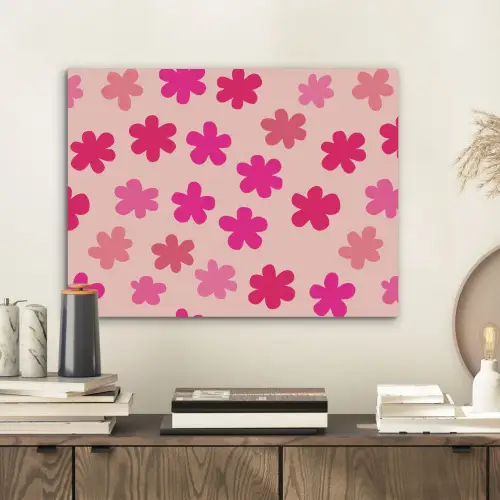 Bloemen - Patroon - Roze PET vilt klein -sfeer1