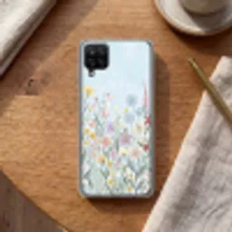Weidebloemen - Illustratie - Kleurrijk Telefoonhoesje Samsung Galaxy A12 klein -sfeer1
