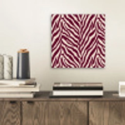 Zebra - Motief - Bordeaux - Rood aluminium wit klein 46 -sfeer1
