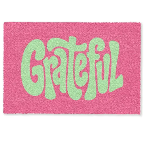 Grateful - Groen - Grafisch - Vloeiend Deurmat klein -zkaufland3d