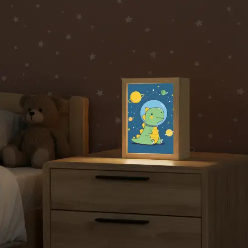 Dino - Ruimte - Planeten Light Box met kabel klein -sfeer1_kind