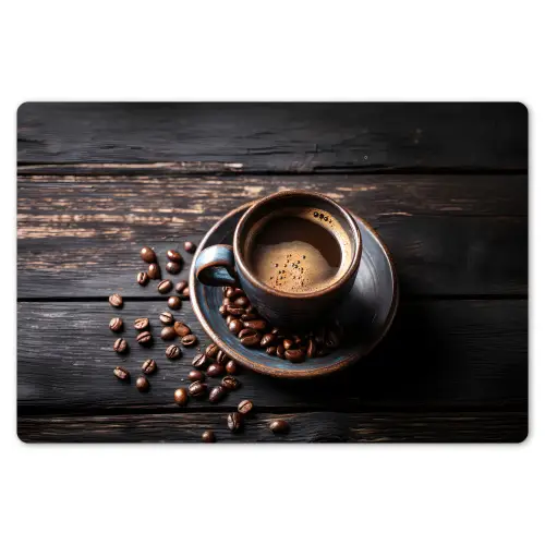 Kop - Koffie - Hout - Bonen Placemat vinyl groot -zzsfeer1_Kitchenyeah-website