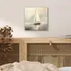 Zeilschip - Zee - Bewolkt aluminium wit klein -sfeer3