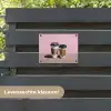 Koffiebekers - Deksel - Verf - Textuur tuinposter los doek klein -sfeer3