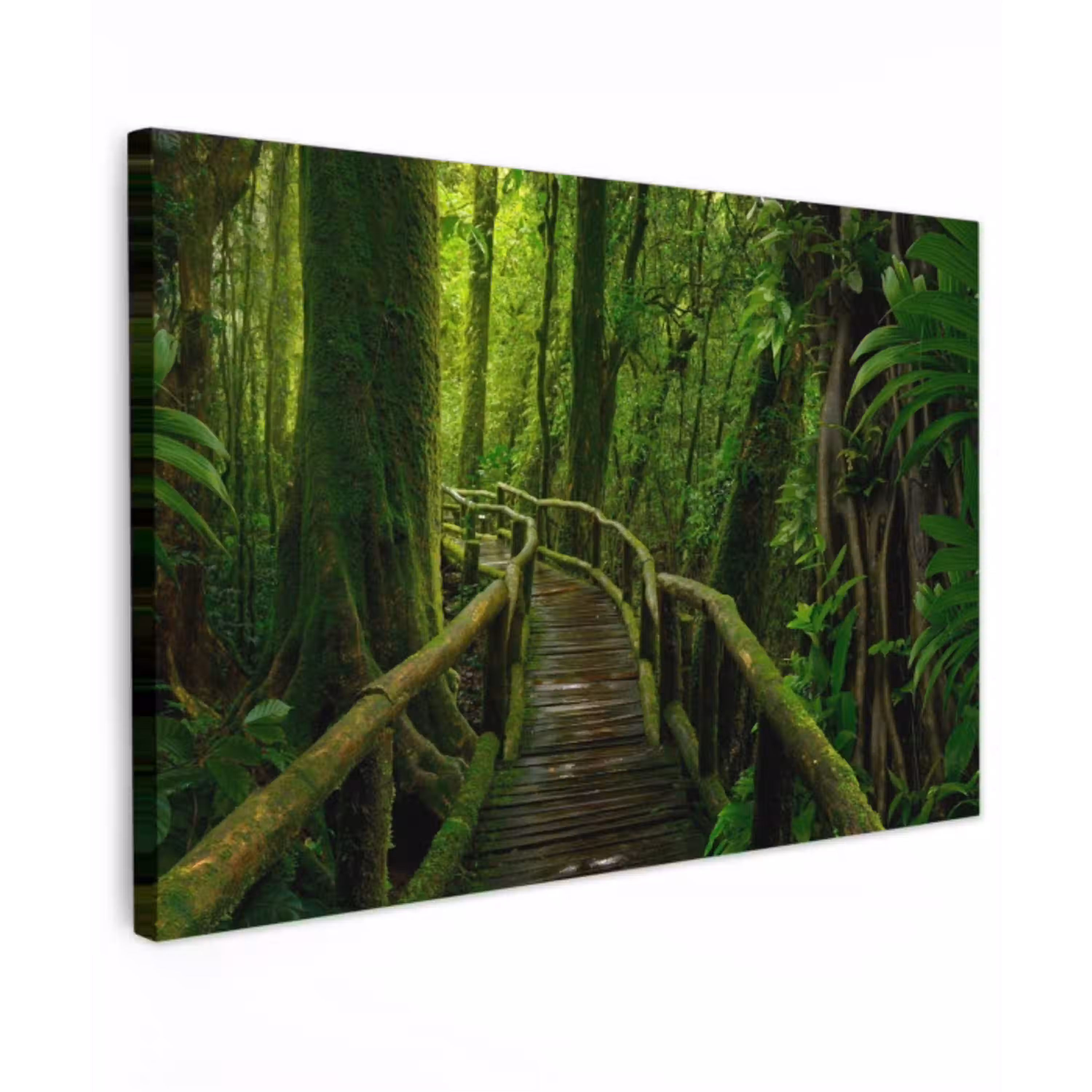 Groene Oase van Rust Tuinposter op houten frame 2 cm dik klein -3d