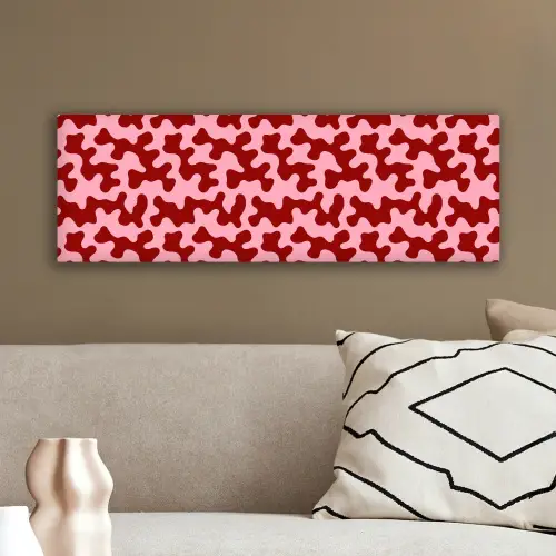 Modern - Abstract - Rood canvas 2cm klein 828 -sfeer3