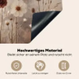 Wilde bloemen - Botanisch - Vintage - Natuur - Rustiek Inductie beschemer met haakjes klein -ky-onderkant-de