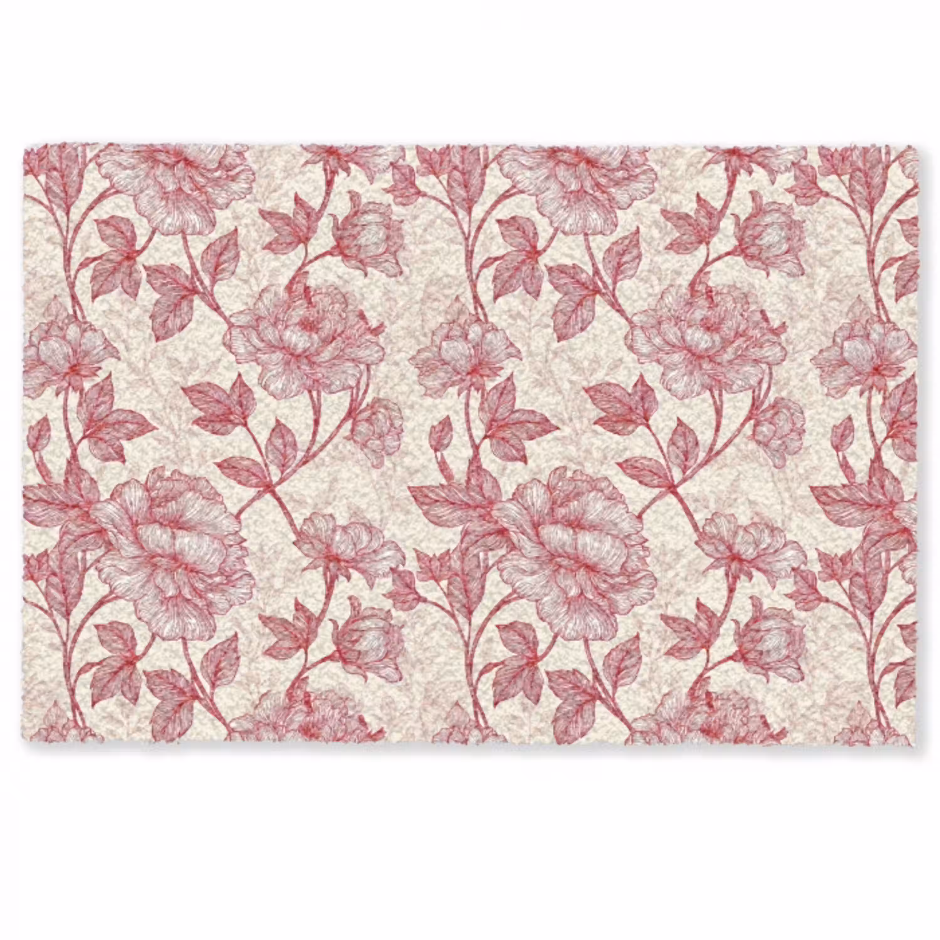 Pioenrozen - Modern -  Rood Deurmat klein 898 -zkaufland3d