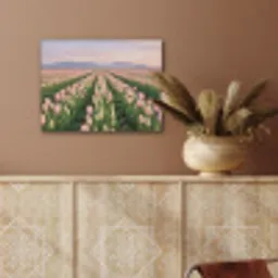 Tulpen - Landschap - Roze PET vilt klein -sfeer4