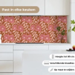 Sfeer - Bloemen - Roze keuken achterwand 2 middel 871 -sfeer4_NL