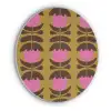 Abstract - Bloemen - Roze Akoestische PET Vilt - Rond klein 838 -3d