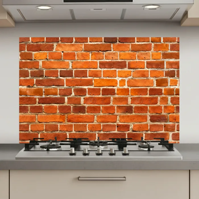 Bakstenen - Muur - Rood keuken achterwand spatscherm klein 900 -3d_website