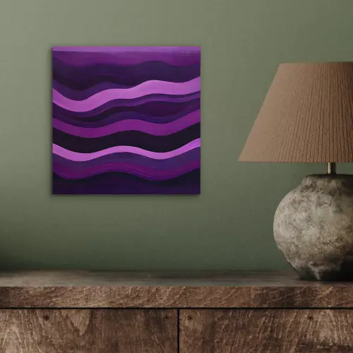 Lijnen - Golven - Paars - Abstract aluminium wit klein -sfeer2