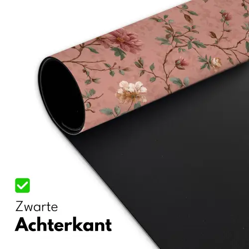 Botanisch - Bloemen - Roze Muismat XXL klein 681 -sfeer2