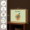 Dino - Groen - Bladeren - Cirkel Light Box met batterij (Wandlamp kind) middel -USP_websiteoverzichtNL