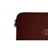 She plans she glows she achieves - Rood - Cursief laptophoes neopreen klein -detail