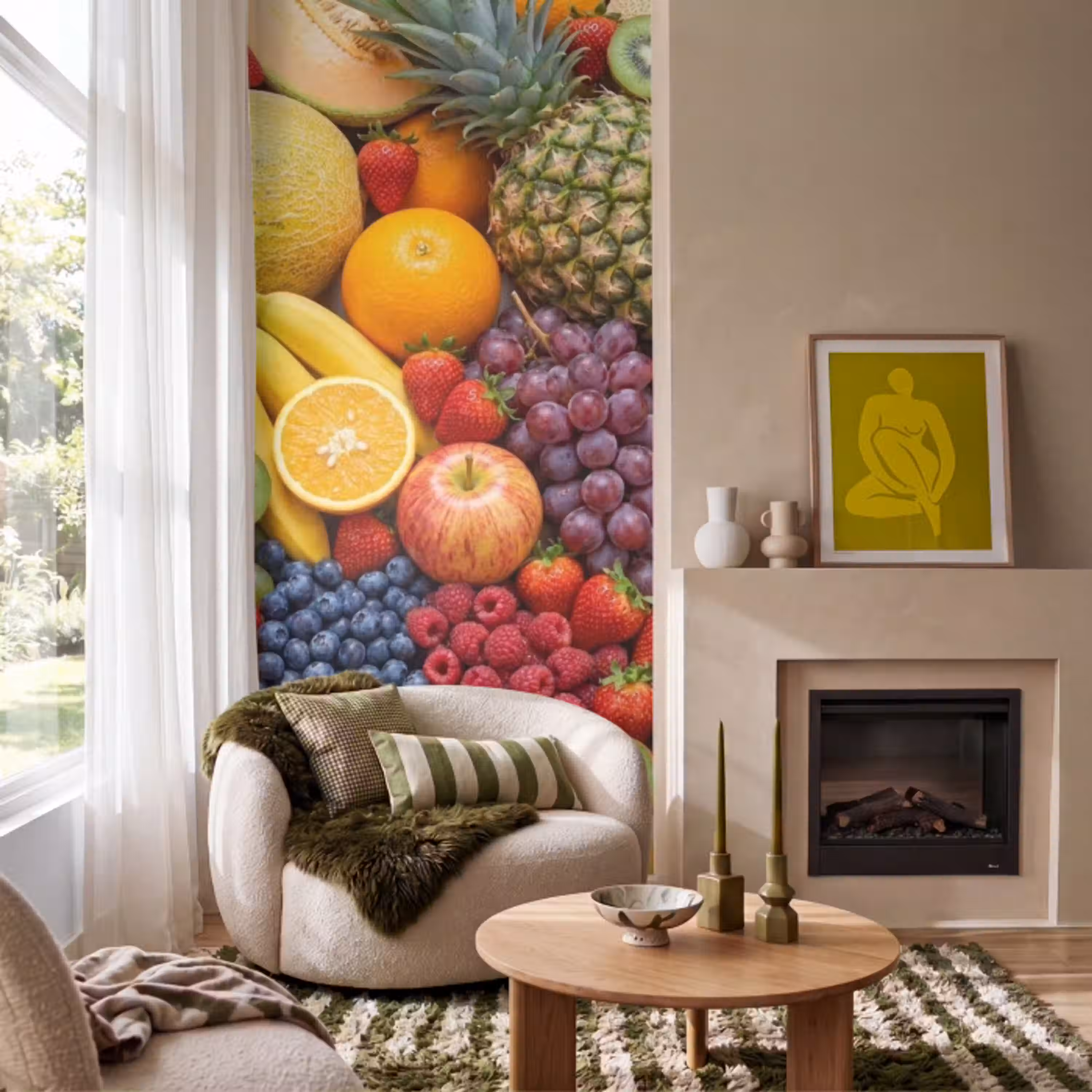 Eten - Fruit - Vers - Kleurrijk - Voeding Behang Vlies klein -sfeer2