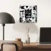Vormen - Gezocht - Zwart - Abstract aluminium wit klein -sfeer5