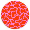 Vormen - Roze - Rood Wandcirkel plexiglas klein 852 -3d
