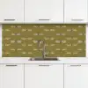Libellen - Patroon - Groen keuken achterwand 2 middel 871 -3d