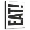 Decoratie - Eten - Zwart - Wit Textielframe zwart klein -3d