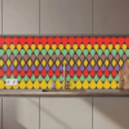 Vintage - Retro - Kleuren -  Patronen keuken achterwand 2 middel 871 zz_3dshopping