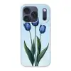 Tulpen - Blauw - Bladeren Telefoonhoesje iPhone 17 Pro klein -3d