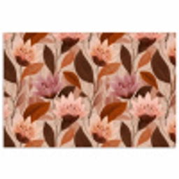 Bloemen - Bladeren - Bruin poster papier klein 62 -3d