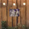 Goud - Paars - Marmer tuinposter los doek klein -sfeer1
