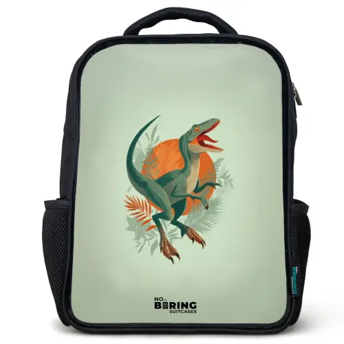Dier - Dino - Natuur Rugzak - Zwart middel -3d