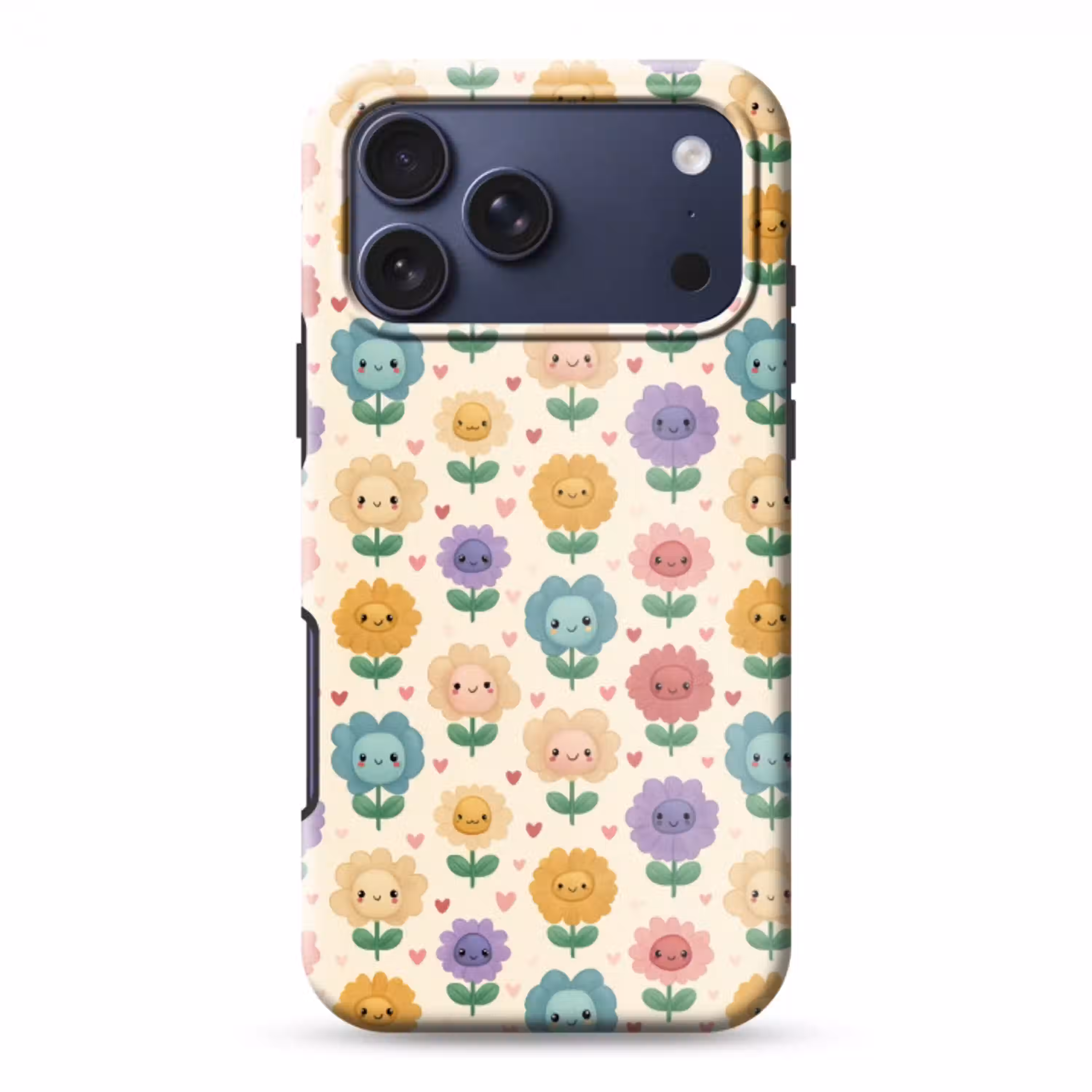 Bloemen - Hartjes - Kleurrijk Toughcase MagSafe Apple iPhone 17 Pro Max klein 1019 -3d