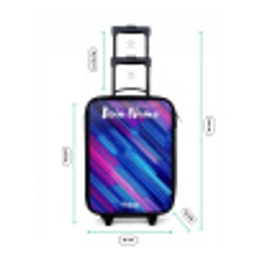 Neon - Strepen - Abstract - Blauw - Roze Kinderkoffer - Zwart klein -productfoto_formaten