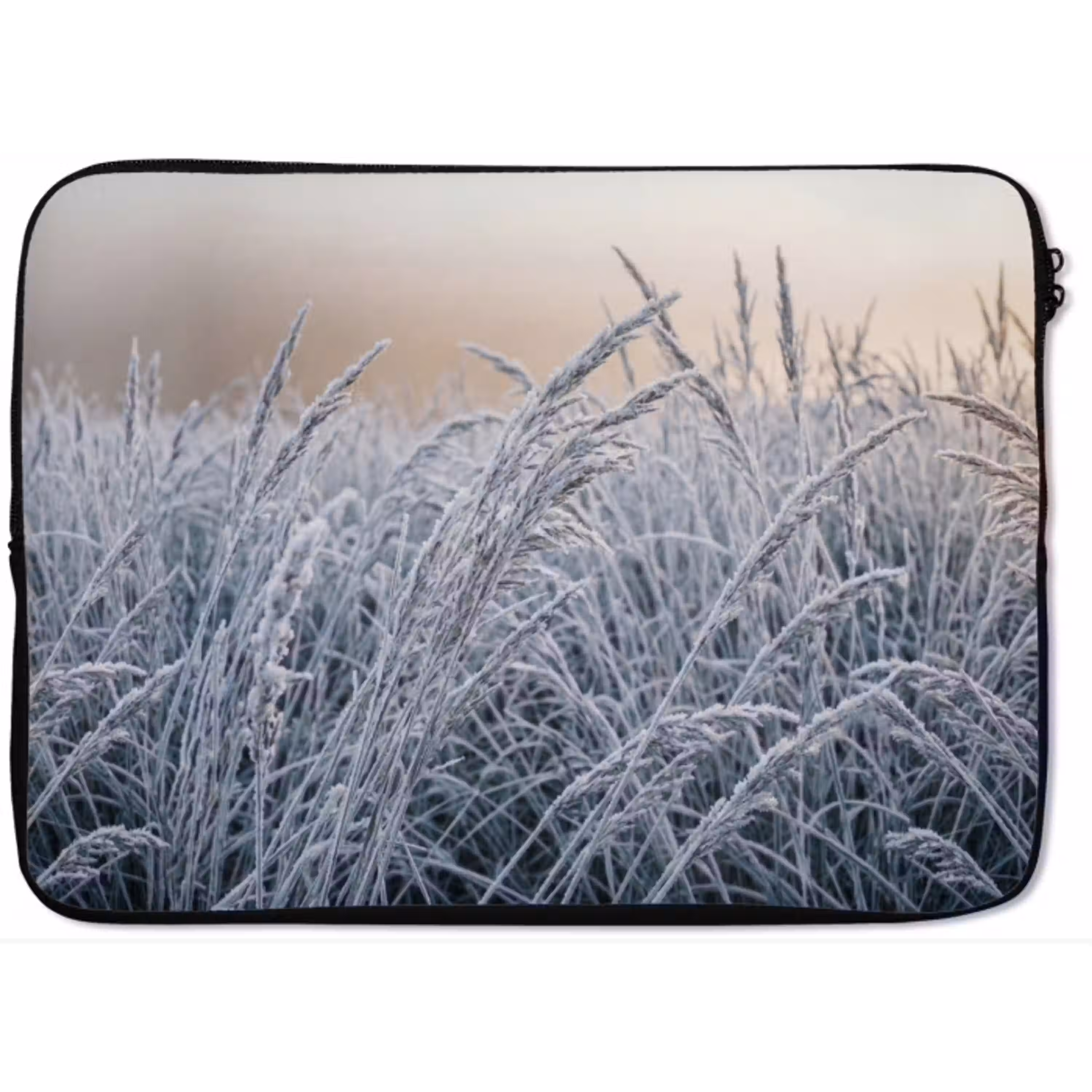 Rijp - Gras - Kristallen - Winter - Minimalistisch laptophoes neopreen klein -zkaufland3dotto