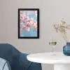 Takken - Bloesems - Roze fotolijst zwart zonder passe partout klein -sfeer4