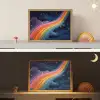 Regenboog - Sterrenhemel - Kleurrijk Light Box met batterij (Wandlamp kind) middel -sfeer3_kind