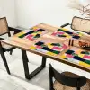 Abstract - Roze - Lappen - Vormen - Geel Placemat vinyl groot -zzsfeer4_Kitchenyeah-website