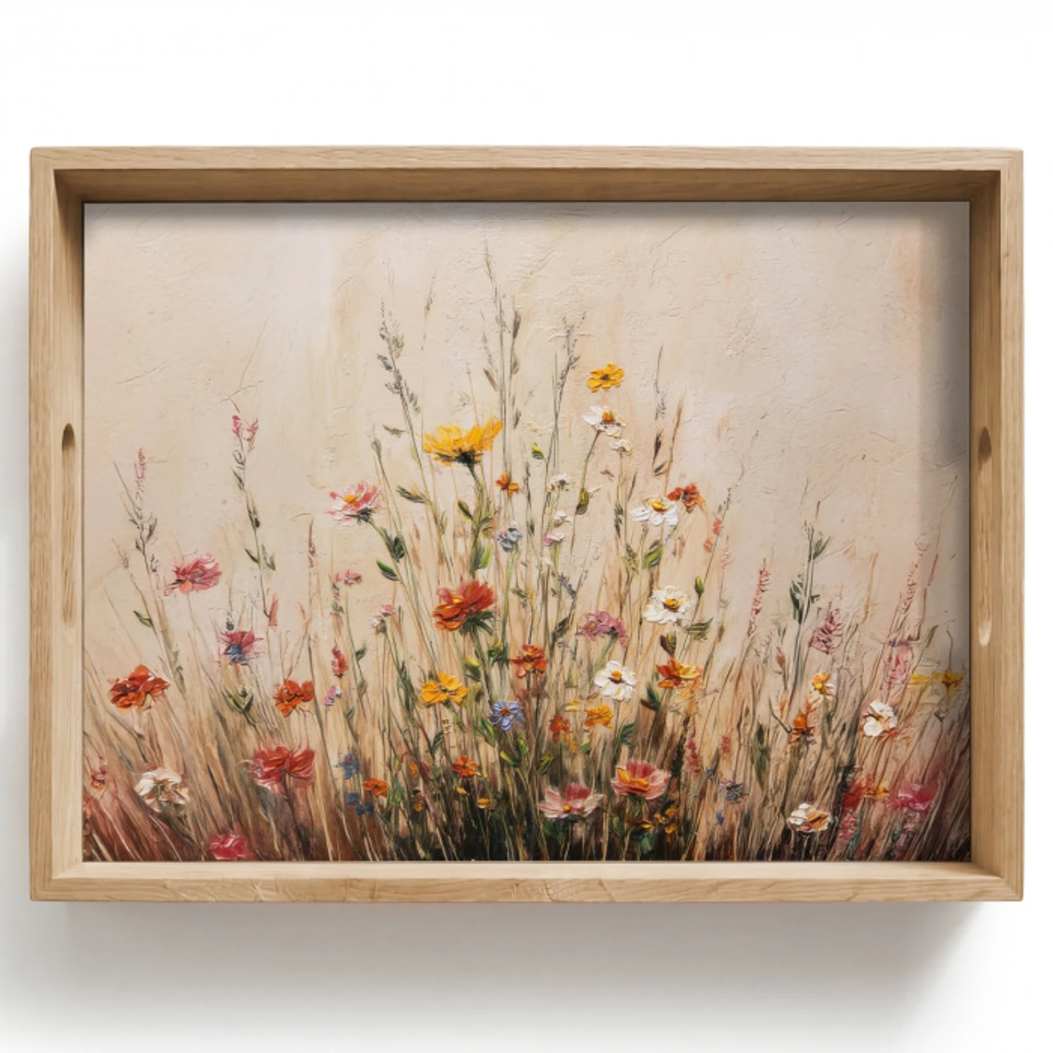 Wilde bloemen - Penseelstreken - Rustgevend Dienblad Rechthoek middel -z3d_shopping