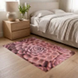 Vetplant - Organisch - Roze Vloerkleed Rechthoek klein -atmosphere_sfeer3_global