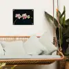 Orchidee - Bloemen - Zwart - Roze - Knoppen tuinposter los doek klein -sfeer7