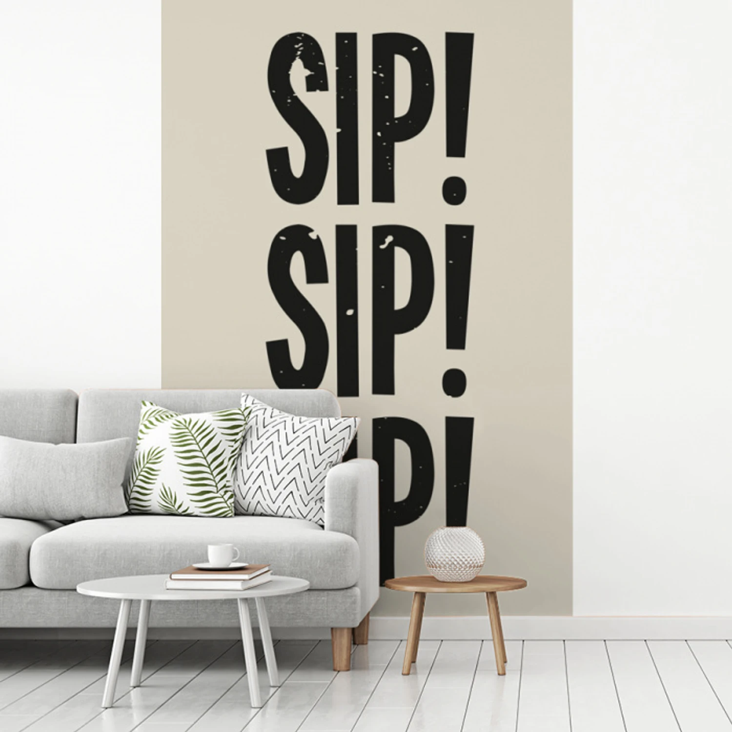 Japandi - Zwart - Decoratie - Vintage fotobehang vinyl groot -woonkamer